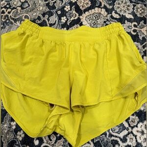 Women's Yellow lululemon shorts